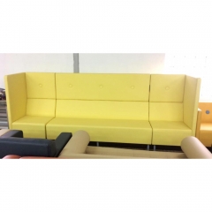 Офисный диван пятиместный Скайнет модульный В с высокой спинкой